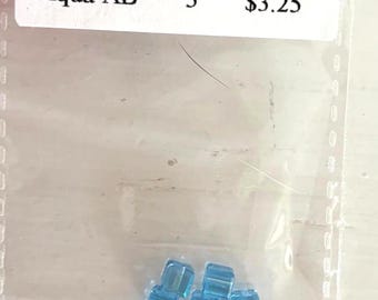 Swarovski Cube square 4mm Crystal Sapphire bead authentic product