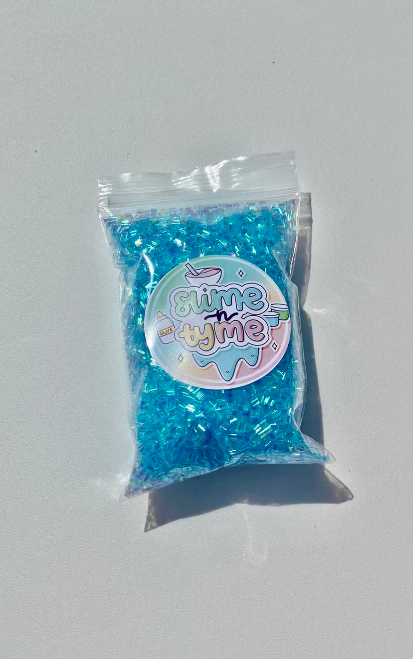 Blue Iridescent Bingsu Beads Etsy