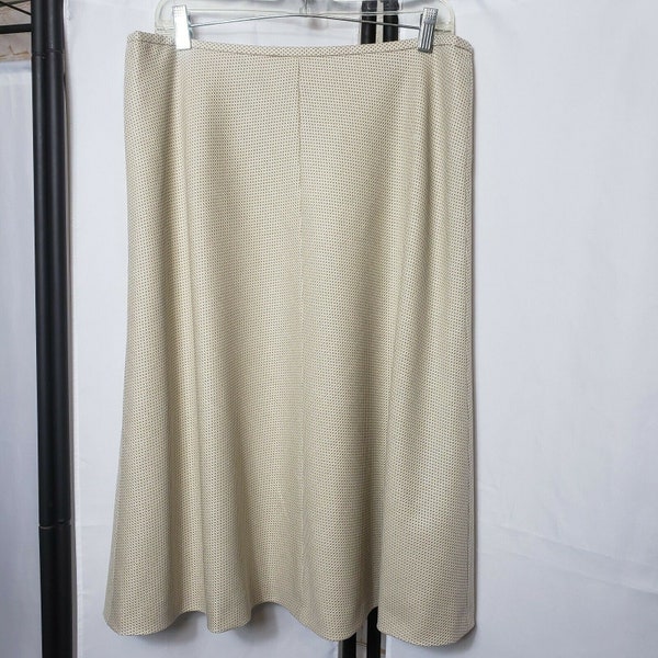 Women's Vintage Escada Beige A-Line Skirt Size 44 (14)