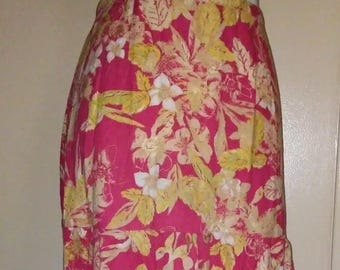 Vintage Emma James Tiered Linen Blend Skirt – Size 10