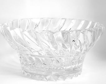 Vintage Mikasa Rainier 9"Lead Crystal Serving Bowl Centerpiece