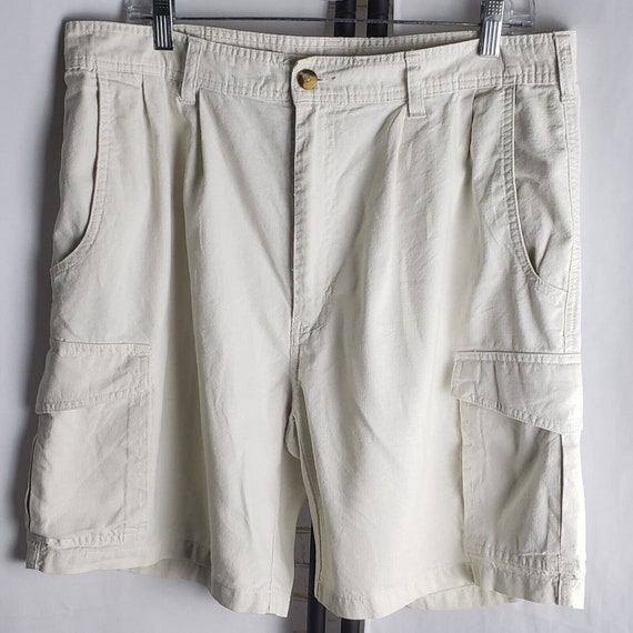 Mens Vintage 90s St. John s Bay Beige Cargo Shorts Size 36 Etsy Canada