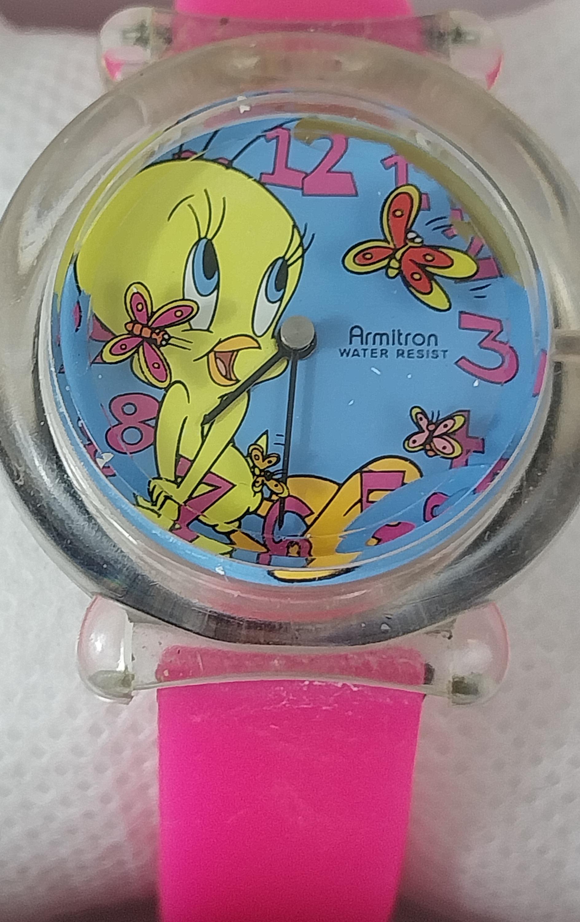 Vintage 90s Tweety Bird Watch: Armitron Animated Butterfly  display picture 2