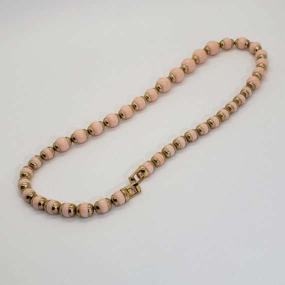 Vintage Avon Pink Beaded Necklace and Bracelet Set - image 6