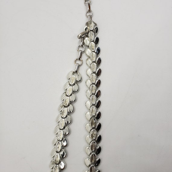 Vintage 50s Coro Silver Tone Choker Necklace - image 9