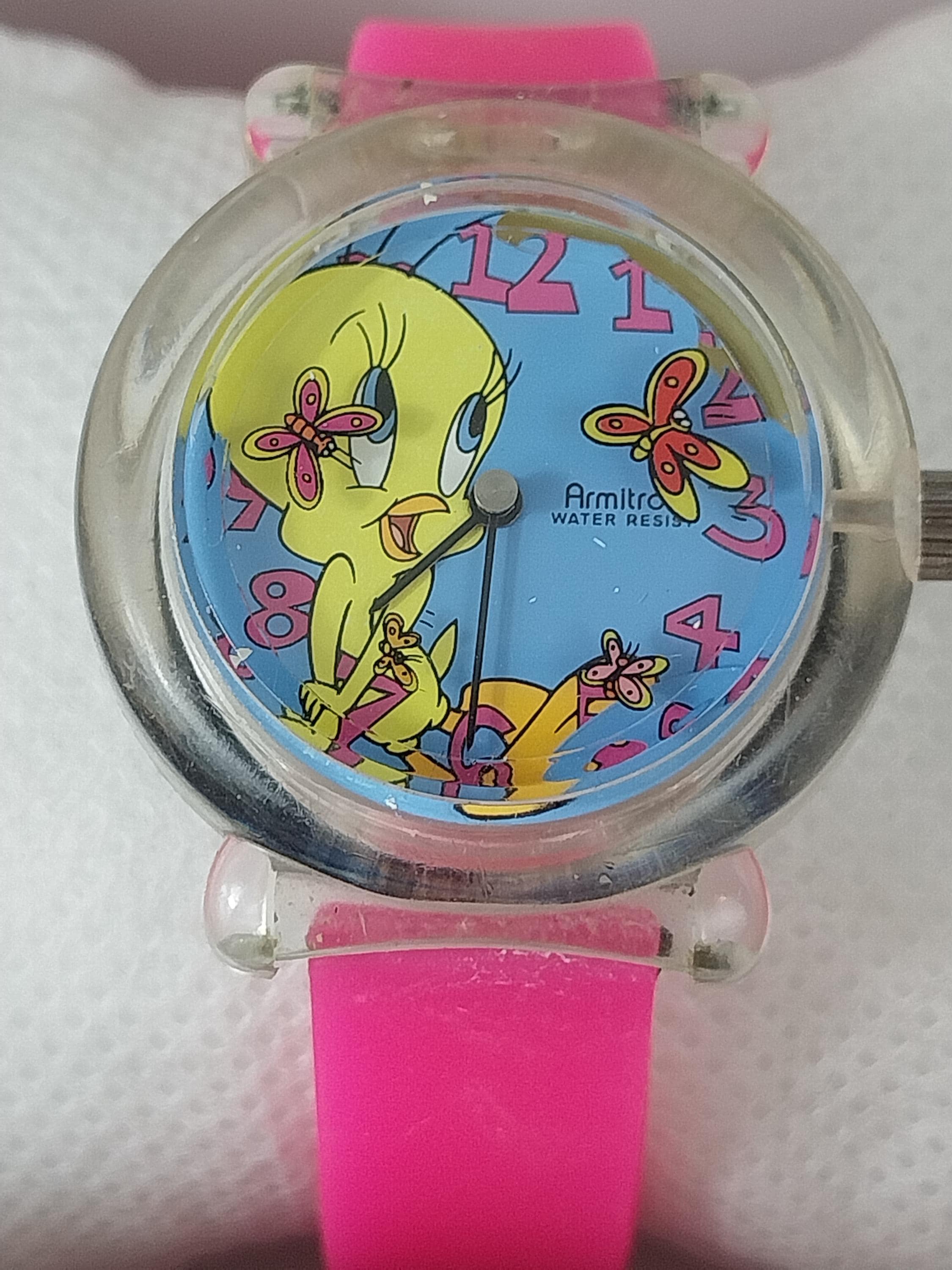 Vintage 1990s Warner Brothers Tweetie Bird Sculpted Head Quartz Watch Warner Bros. Tweety watch vintage | Used - like new | $20.00  main image 2