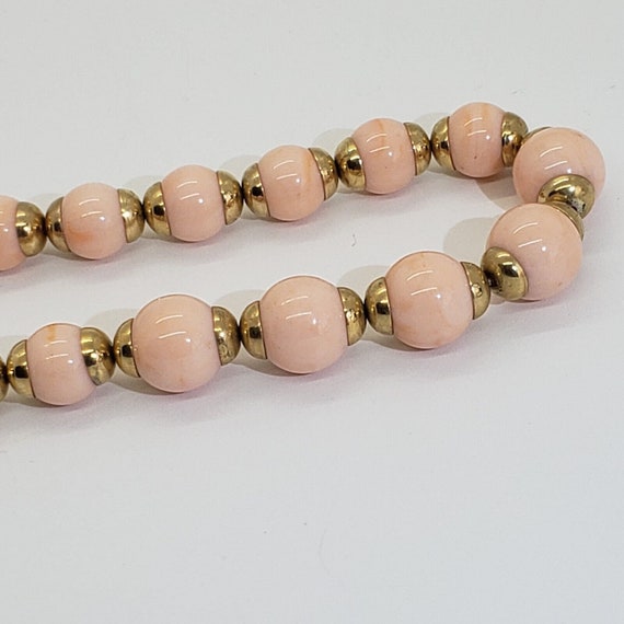 Vintage Avon Pink Beaded Necklace and Bracelet Set - image 9