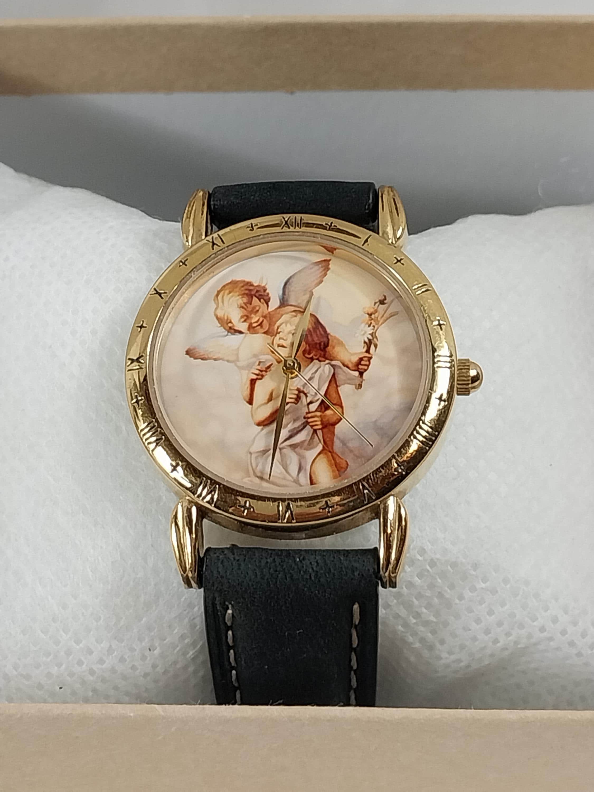 Vtg Divine Time By Relic Angel Of Love Roman Numeral Bezel Watch ZR-90102 Vintage Divine Time by Relic Angel of Love ZR-90102 Quartz  main image 3