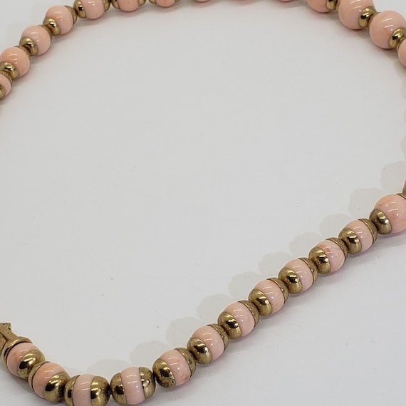 Vintage Avon Pink Beaded Necklace and Bracelet Set - image 5