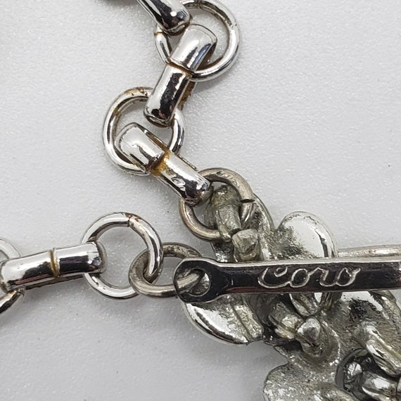 Vintage 50s Coro Silver Tone Choker Necklace - image 7