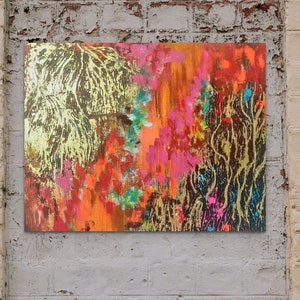 Blattgold Gemälde - Blattgold Wandkunst Blattgold Wandkunstwerk-Moderne Kunst