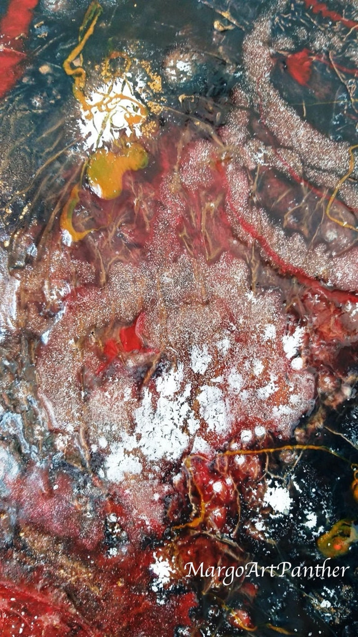 Epoxy Resin Abstract Painting Acrylic Art Etsy