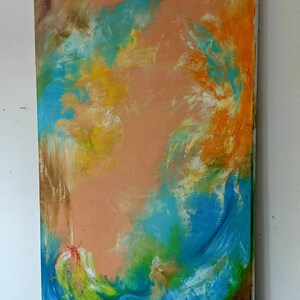 Multicolored Art Abstract Painting Meditation Art Mindfulness Art image 5