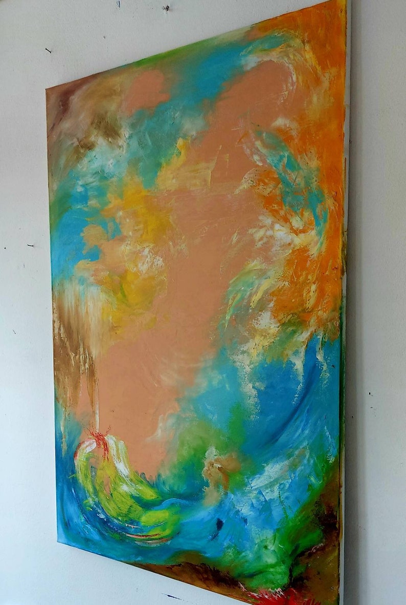 Multicolored Art Abstract Painting Meditation Art Mindfulness Art image 5