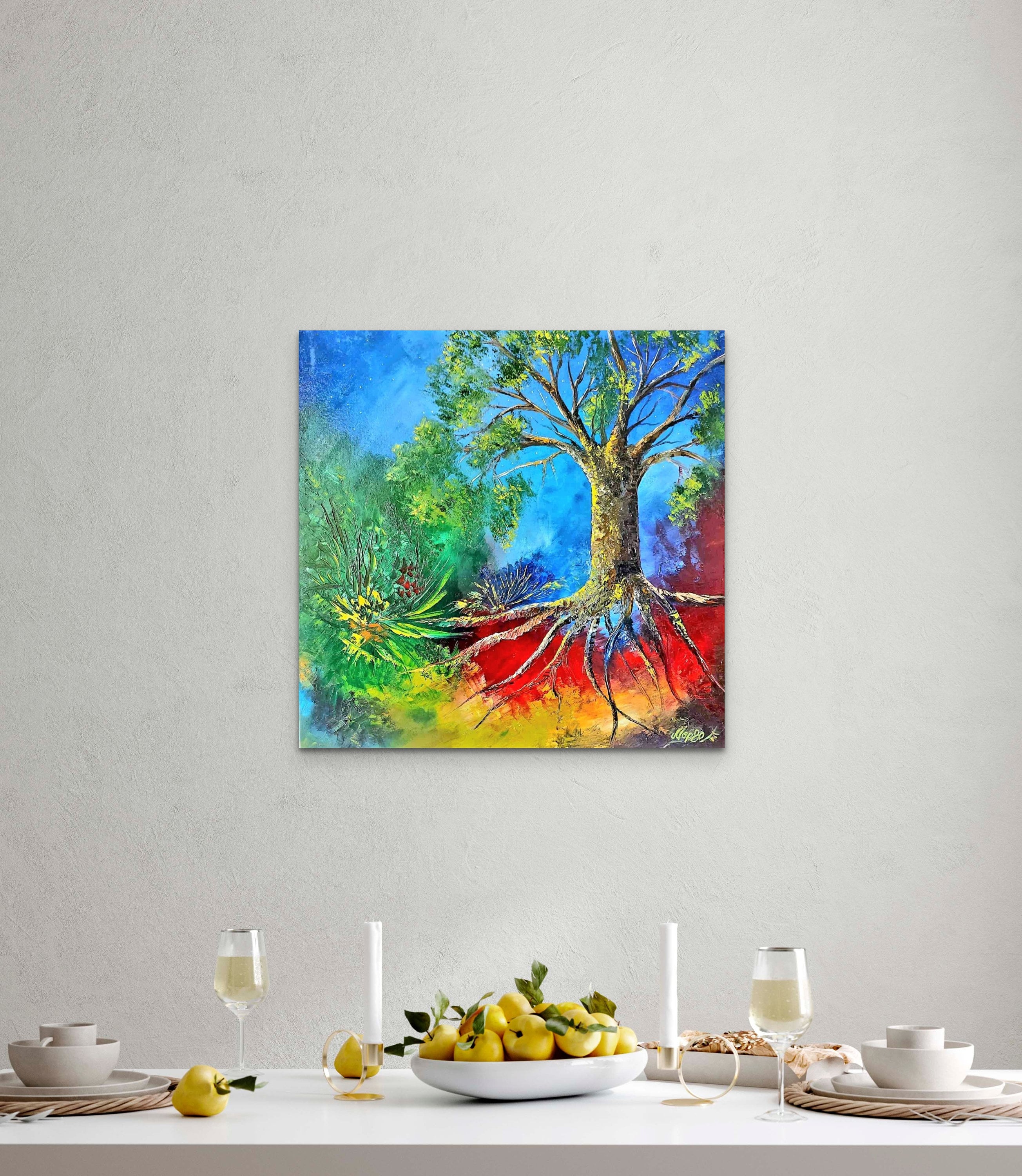 生命の木の家族 - 木の絵 - 素晴らしい木のアート - オリジナルの