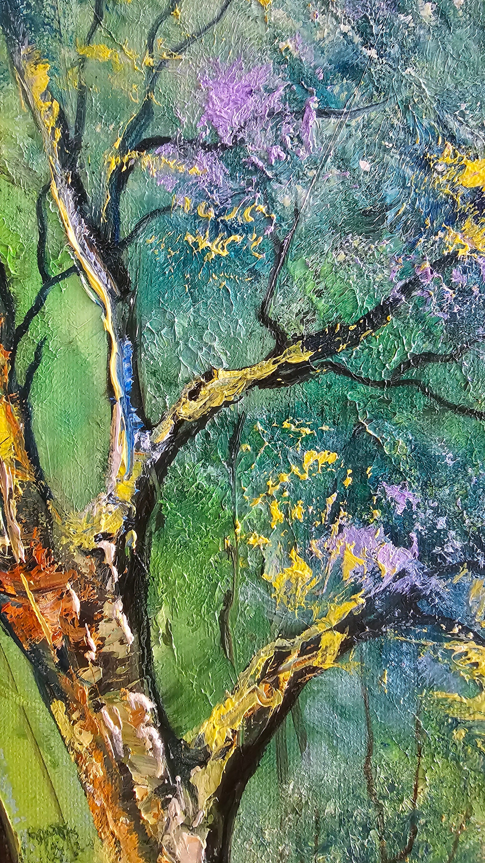 Green Forest Original Oil Painting Forest Art Forest Wall Art National ...