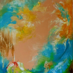 Multicolored Art Abstract Painting Meditation Art Mindfulness Art image 1