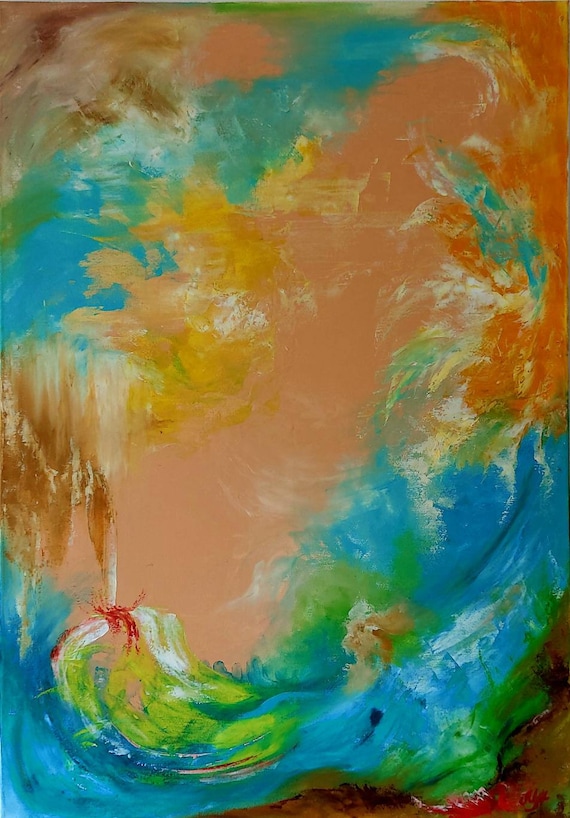 Multicolored Art Abstract Painting Meditation Art Mindfulness Art