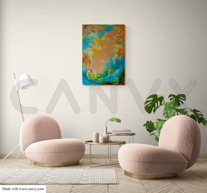 Multicolored Art Abstract Painting Meditation Art Mindfulness Art image 8