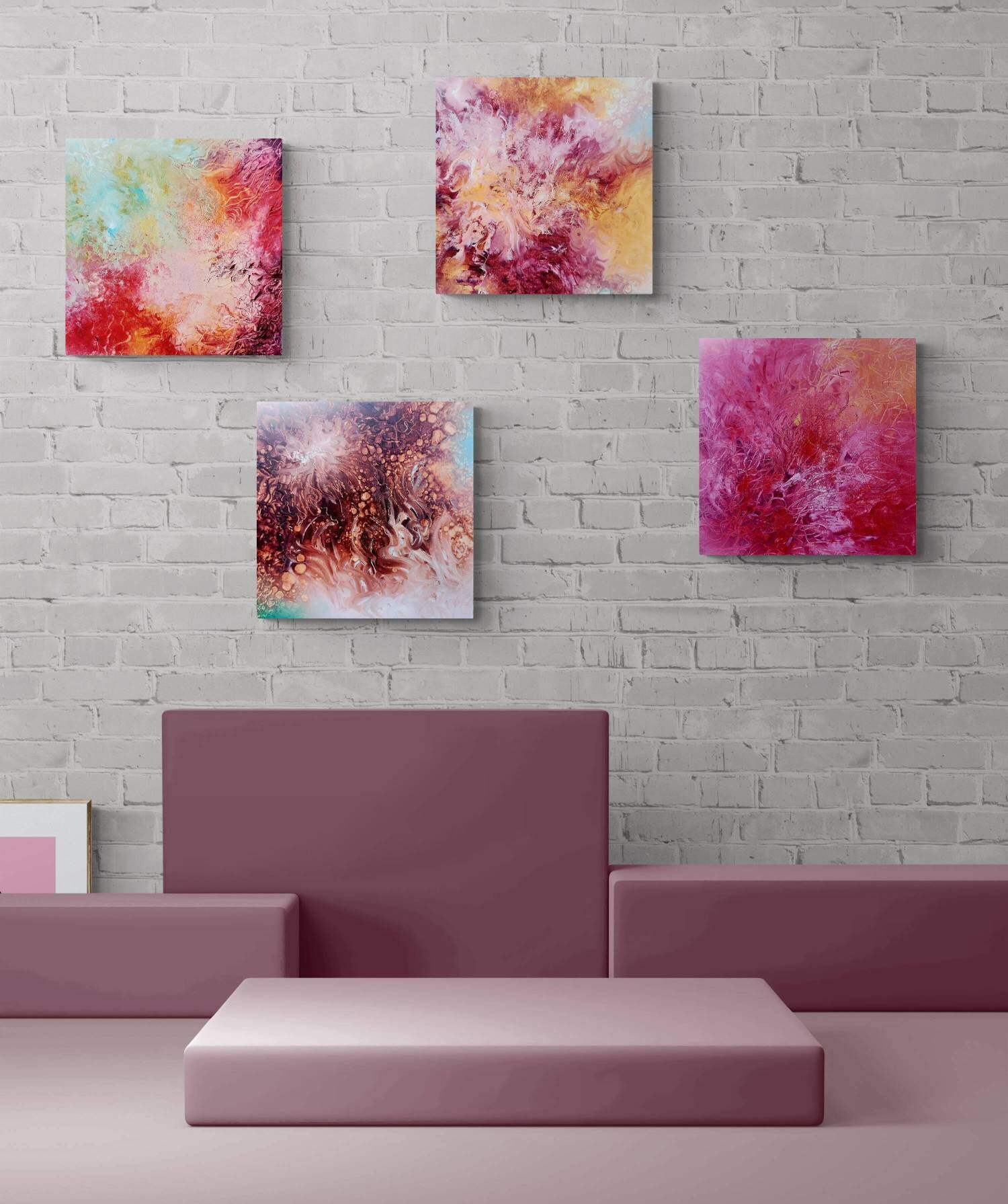 SEXUAL WALL Paintingsexual Energy Arterotic Wall Paintingred Sexual