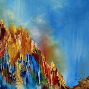 Magic Mountain Grand Canyon painting America Painting Mountain Art Fantasy Landscape