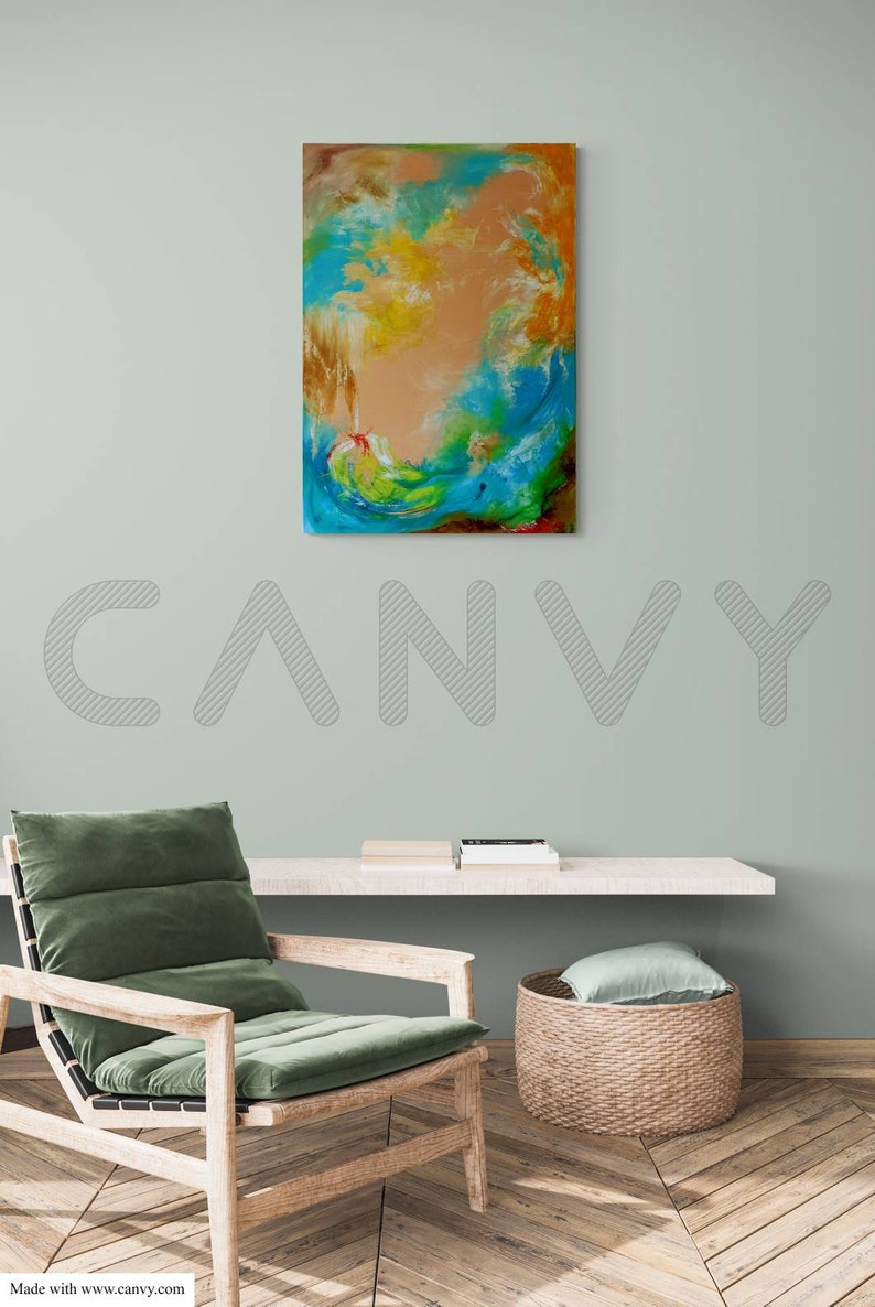 Multicolored Art Abstract Painting Meditation Art Mindfulness Art image 9