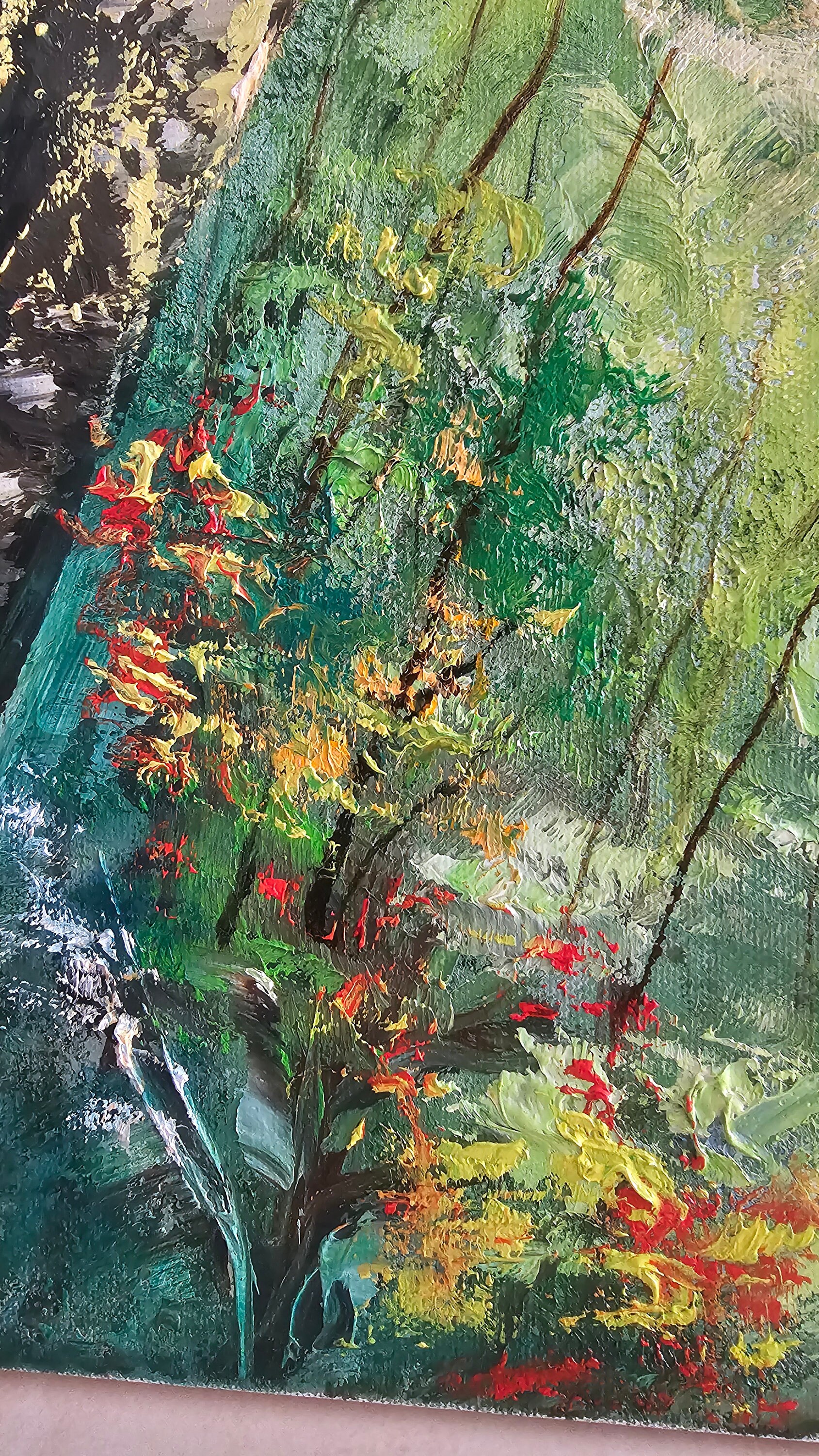 Green Forest Original Oil Painting Forest Art Forest Wall Art National ...