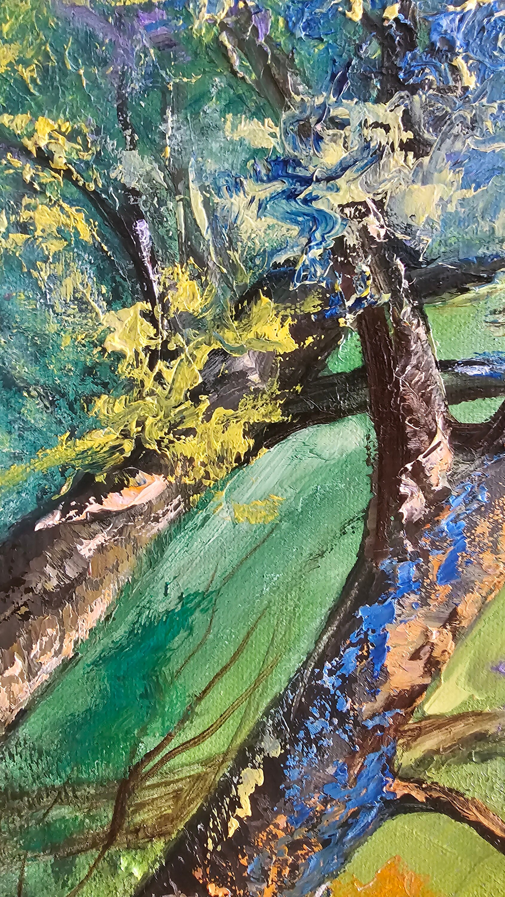 Green Forest Original Oil Painting Forest Art Forest Wall Art National ...