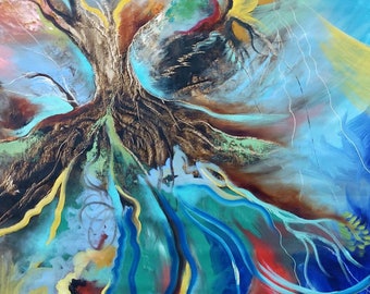 The Tree of life Family Tree Painting Fantastic Tree Art Meditation Art Spiritual painting