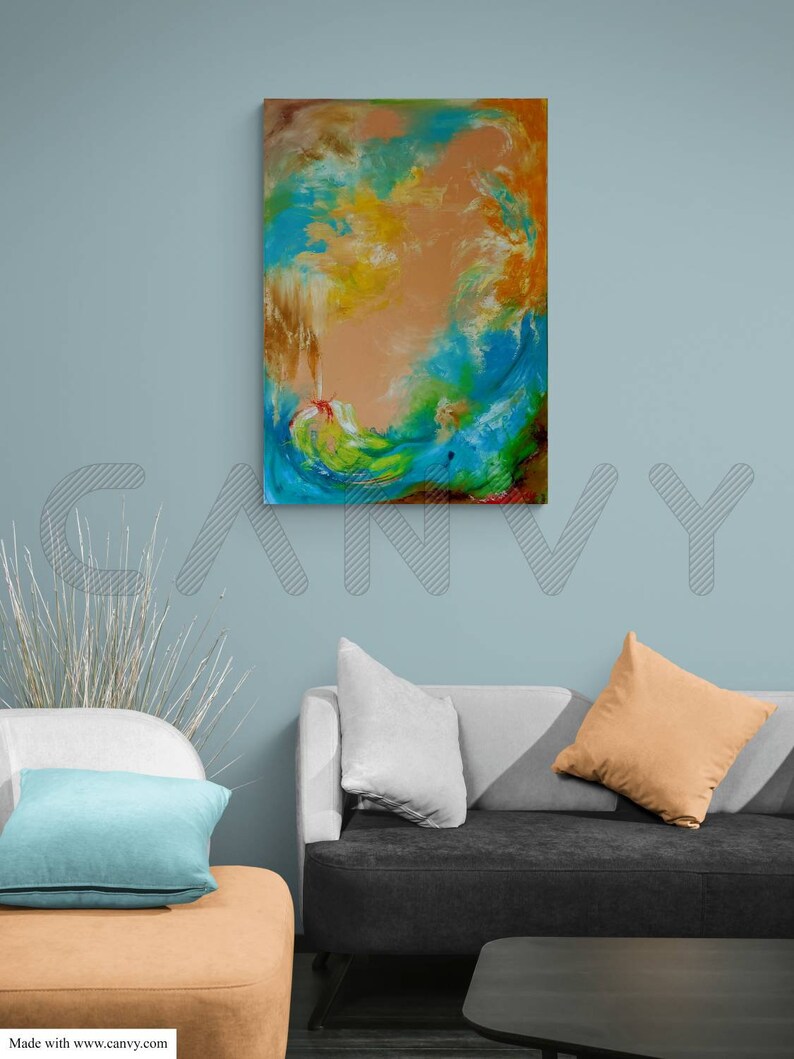 Multicolored Art Abstract Painting Meditation Art Mindfulness Art image 7
