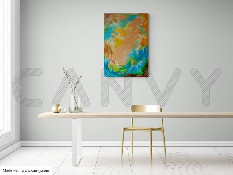 Multicolored Art Abstract Painting Meditation Art Mindfulness Art image 10