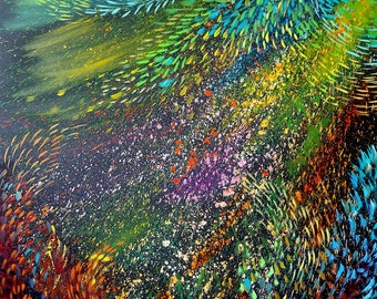Emotion Flow- Emotion Art-Original Painting- Multicolored Large Art- Bright Color Wall Art-Exclusive Artwork