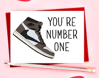 You're Number One Sneaker Birthday Card - Gift for Dad