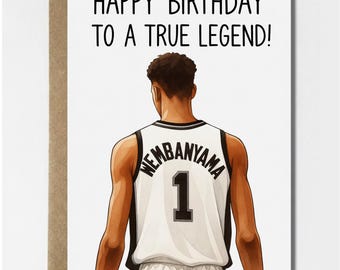 Victor Wembanyama Birthday Card - Spurs NBA Legend