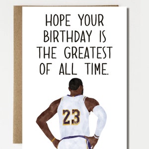 Greatest of All Time LB Birthday Card - Card for Dad - greeting Card