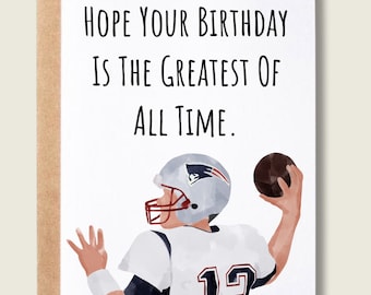 Tom Brady Birthday Card - Football Fan Gift for Dad