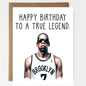Jay Z Inspired Happy Birthday to a True Legend - Card for Dad - Greeting Card- HOV Fan