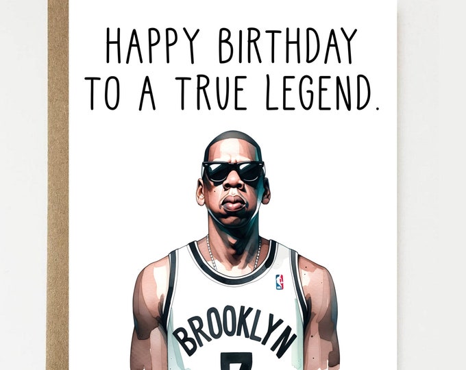 Jay Z Birthday Card - Funny HOV Fan Gift for Dad