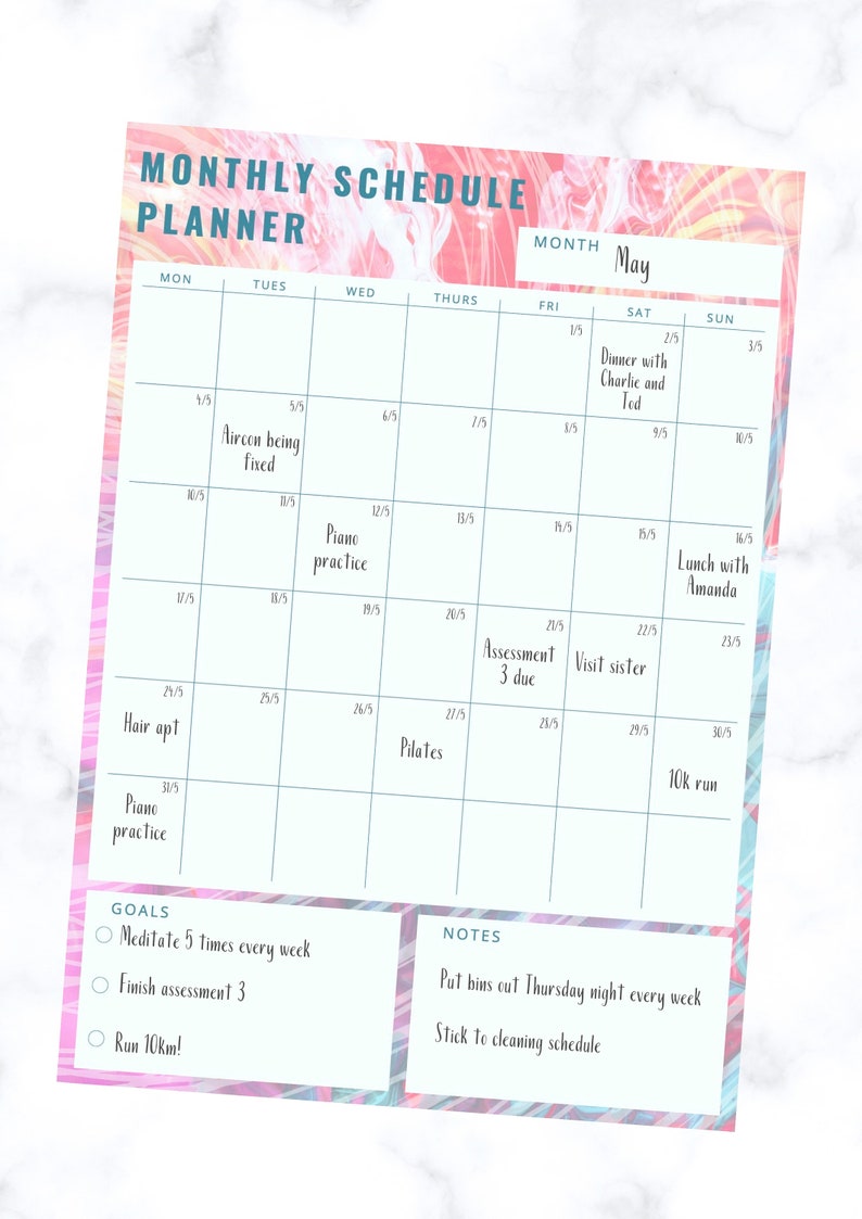 Daily, Weekly & Monthly Printable Planner Pack, Planner Bundle ...
