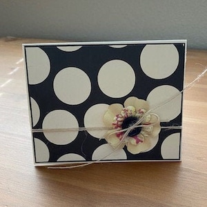 Handmade Anniversary Card, Black and White Card, Polka Dot, Embellishments, Anniversary Card, Handmade