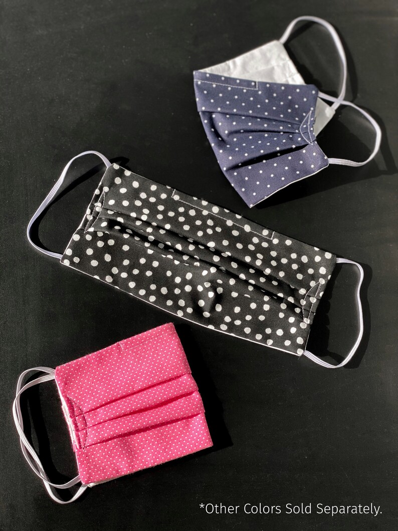 Black Dots Face Mask for Adults with Nose Wire Etsy