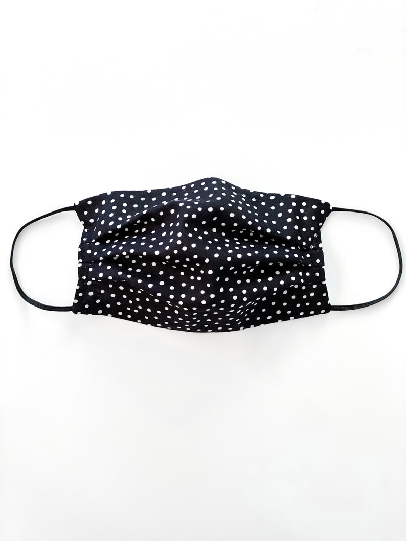 Black Dots Face Mask for Adults with Nose Wire Etsy