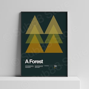 A Forest Print Poster | A Forest - The Cure  Print | Song Print, Typographic Poster, Aesthetic Print, Music Decor