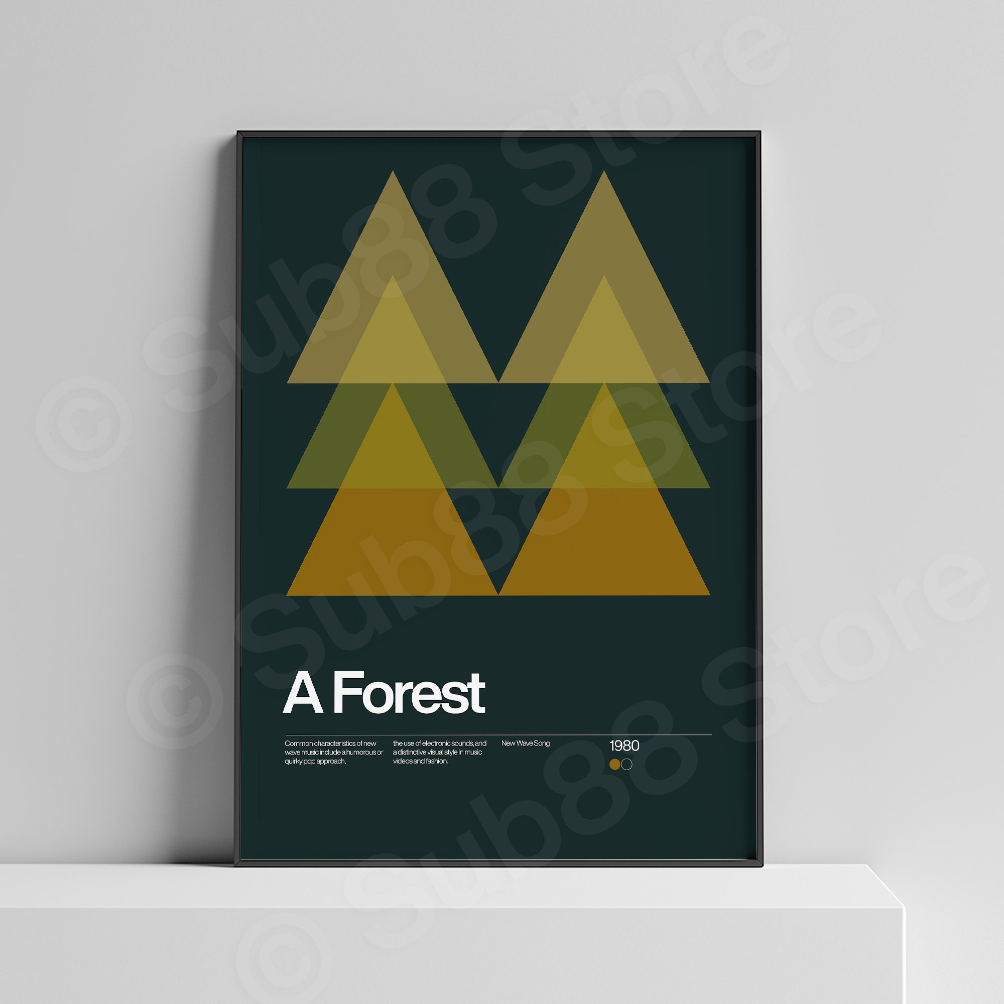 A Forest Print Poster | A Forest - The Cure  Print | Song Print, Typographic Poster, Aesthetic Print, Music Decor