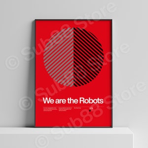 We are the Robots Inspired Lyrics Print | Music Print | Unframed Indie Music Art | Concert Poster | Gig Poster