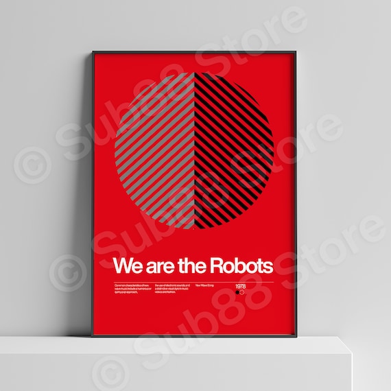We Are The Robots Print: Minimalist New Wave Music Poster