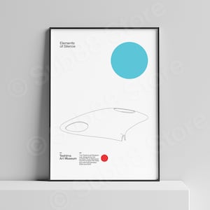 Minimalist Architecture Poster, Teshima Art Museum, Rolled Poster Wall Art, Simple Japanese Design Print, Contemporary Home Decor