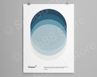 Bauhaus Poster | Minimalist Art Print | Geometric Wall Art | Shapes 02