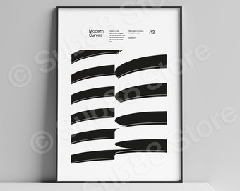 Modern Curves Art Print: Minimalist Architecture Poster