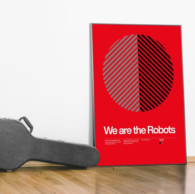We Are The Robots Print: Minimalist New Wave Music Poster bild 6